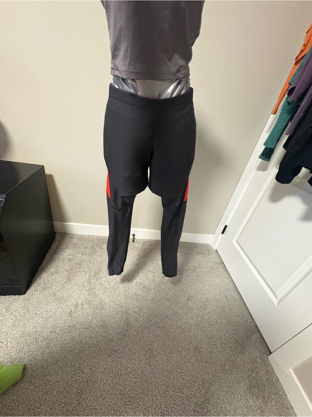 Nike Dri-fit Fitted Leggings with Side Leg Bottom Zippers and Back  Zippers
